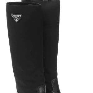 Prada Re Nylon Knee high boots size 37 7